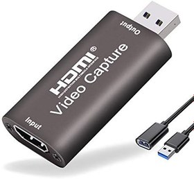 Resim USB Uzatma Kablolu Ses Video Yakalama Kartı, Giriş 4K@60FPS, Çıkış 1080P@60FPS, HDMI - USB Yakalama Kartı, DSLR, Video Kamera veya Aksiyon Kamerası (Kahve) ile Canlı Yayın ve Kayıt İçin 