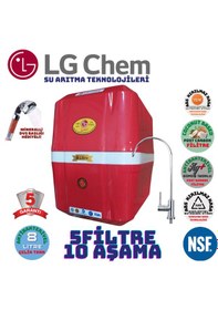 Resim Lg Chem Cool Kırmızı Beyaz 8 Lt 5 Filre 10 Aşama Su Arıtma Cihazı 