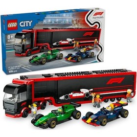 Resim LEGO® City RB20 ve AMR24 F1® Arabalı F1® Kamyonu 60445 - 8 Yaş ve Üzeri Çocuklar için Yarış Arabası İçeren Yaratıcı Oyuncak Yapım Seti (1086) 