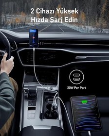 Resim Anker A2724 PowerDrive III Duo Araç Şarj Cihazı 2 X 20W 