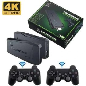 Resim Türk Teknoloji Grubu Game Stick El Atarisi 2.4g Kablosuz Çift Kol Oyunlar 4K Game Stick 3500 Oyunlu Atari Uyumlu 