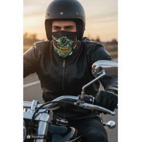 Resim Bear & Pear Zombie Buff Boyunluk Bandana Maske Rüzgarlık Motorcu Bisikletci Bafı 