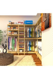 Resim Fokai Wood Cabide - L Açık Ahşap Gardırop 