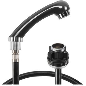 Resim Xurunkeji Evrensel 1/2 İnç Genişliğinde Musluk Borusu Sıhhi Tesisat Borusu, Şampuan Yatak Musluğu Duş, Yüksek Yoğunluklu, Sızıntı Yok, Siyah, Esnek 