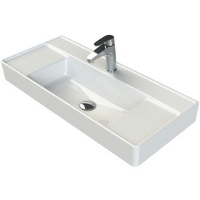 Resim Turkuaz Seramik Cerastyle Sharp 85 x 38 CM Etajer Uyumlu Lavabo 