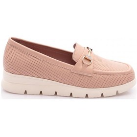 Resim Dgn 6095-1 Kadin Aksesuarli Loafer Ayakkabi Somon 