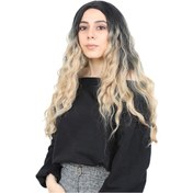 Resim Su Dalgası Uzun Perçemsiz Fiber Sentetik Peruk / Siyah / Balköpüğü Ombreli - Aysc-462087 Karışık - Çok Renkli 