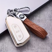 Resim TPU Araba Uzaktan Kumanda Anahtarlık Kılıfı Kapak Kabuk Volkswagen için VW Golf 8 MK8 ID-4 ID-6, Skoda için Octavia A8 Seat için Leon FR MK4 Cupra için 
