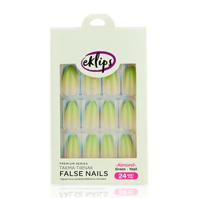 Resim Eklips Takma Tırnak Yeşil Badem 24'lü 