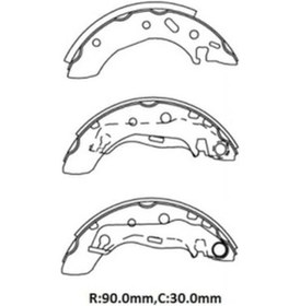 Resim Ford Fiesta 00/02 Arka Fren Pabucu 1,25/1,3/1,4cc 90x30 Bramax 