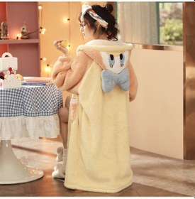 Resim Sonbahar Kış Tatlı Ve Sevimli Ev Giyimi Sarı 