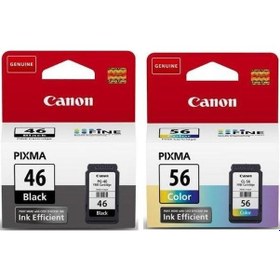 Resim Canon PG 46 Cl 56 Pixma E404/E414/E464/E484 Siyah Renkli Kartuş 