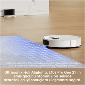 Resim Dreame L10s Pro Gen 2 7.000PA Emiş Gücü Beyaz Robot Süpürge 
