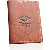 Resim Togg Logolu Hakiki Deri Taba Ruhsat Kılıfı 