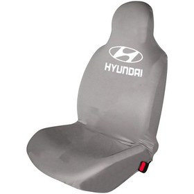 Resim Hyundai Accent Era Penye Oto Koltuk Kılıfı - Marka Logo Baskılı - Gri 