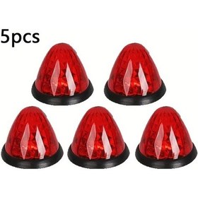 Resim Tongdashop 5 Adet Kırmızı Led Karpuz Işığı Freıghtlıner Kenworth Peterbılt Kamyon Aydınlatma 