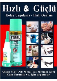 Resim Hızlı Yapıştırıcı Spreyli 200 Ml 4 Adet Activatör Spreyli Mdf Japon Yapıştırıcı Seti Genel Amaçlı Profesyonel Hızlı Yapıştırıcı 