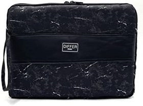 Resim 13-14'' inç Mermer Desenli Siyah Laptop/Macbook/Notebook/Tablet/Evrak Kılıfı 