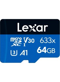 Resim Daisy Store 633X 64 GB Micro Sd Kart, Microsdxc Uhs-I Kart W/o Sd Adaptör, Microsd Hafıza Kartı, 100MB/S Okumaya Kadar, A1, 10, U3, V30 (LMS0633064G-BNNAA) 