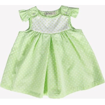 Bupperkids Kız Bebek Ayıcık Desenli Ekoseli Yelekli Lila Elbise 001