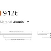 Resim 9126 -Çizgili Kulp Altın Renk Tek Adet 96 mm Altın Tek Ebat SSY9126 0096 Gl 