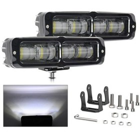 Resim Shineyee E18 6 İnç Çiftli Çalışma Lambası - 8000 Lümen, Ip68 Su Geçirmez, Geniş Voltaj 9-30v Dc, -40 C'den 150 C'ye Siyah 