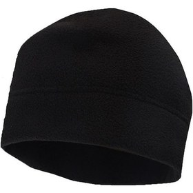 Resim Unisex Siyah Kışlık Termal Polar Bere - Polar Atkı 2'li Set Siyah 