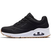 Resim Skechers Uno-Stand On Air Memory Foam Womens Sneaker Black Hafızalı Taban Kadın Günlük Spor Ayakkabı 