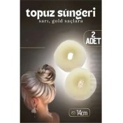 Resim Gold Saç Topuz Süngeri 2 Adet 14 cm Çap 6 cm Kalınlık 