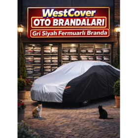 Resim WestCover Nissan Leaf Hb (Gri Siyah-Fermuarlı) Oto Branda,araba Örtüsü,çadırı 
