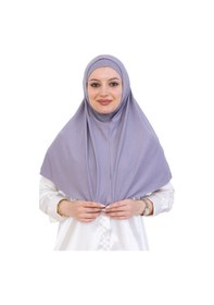 Resim Modish Group Hazır Türban & Başörtü Viskon Bone Setli Rahat Tesettür Şal İslami Giyim - Krem Gri 