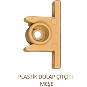 Resim Plastik Pvc Sineklik Kapı Çıtçıtı Meşe 10Adet 