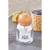 Resim Fbz Home Cam Dekoratif Top Kapaklı Kulak Pamuğu Organizeri 300 ml 