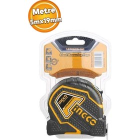 Resim PremiumPort Bükülebilir Metal Şerit Metre 5 M, Sarı, Düğmeli, Ölçüm ve Ölçme Aracı 