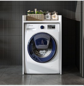 Resim Çamaşır Kurutma Makinesi Dolabı Kapaksız Banyo Dolabı 65 Cm Beyaz Mat Beyaz 