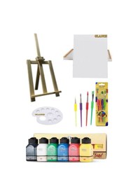 Resim Masaüstü Şövale Artdeco Akrilik Boya 6x75ml Başlangıç Seti 