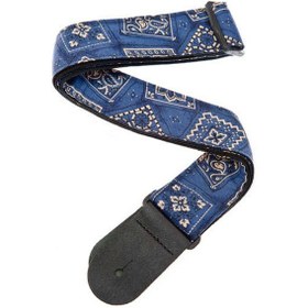 Resim Planetwaves 50G03 Gitar Askısı Dokuma 50Mm Mavi Bandana Gitar As 