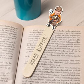 Resim Dedektif Karikatürlü Çubuk Kitap Ayracı 