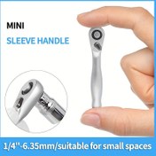 Resim Kompakt 72 Dişli Mini Cırcır Anahtarı Altıgen Başlıklı - Hızlı ve Kolay İş Tasarrufu Aracı, 1/4" Tahrik, Çelik Yapı, Küçük Alanlar İçin Taşınabilir Tasarım (Uzunluk 6.35mm, Uygun) 