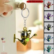 Resim 2D Düz Akrilik Anahtarlık Balıkçılık Makinesi Tasarımı - Canlı Renkler (Mor, Mavi, Yeşil, Kırmızı, Siyah) - Dayanıklı Demir/Çinko Alaşımlı Zincir - Telefon, Araba, Sırt Çantası Cüzdan Dekoru İçin İdeal - Balık Tutkunları İçin Benzersiz Hediye, 2D Düz 