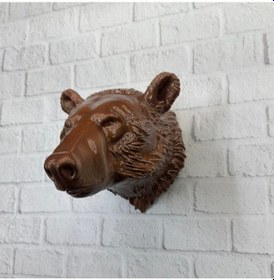 Resim Dekoratif Ayı Duvar Heykeli Asılabilir Hediyelik 25x19 Cm 