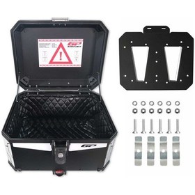 Resim Gp Kompozit Universal 45 Lt Alüminyum Motosiklet Çantası Siyah Çok Renkli 