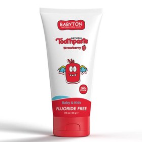 Resim Babyton Bebek ve Çocuklar için Organik Diş Macunu Çilek Aromalı 