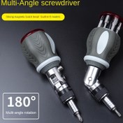 Resim Multi-angle 180-derece Dönen Ratchet Tornavida Seti Ayarlanabilir Çok Fonksiyonlu Tornavida Ile, Ev Özel Şekilli Batch Head Tornavida 