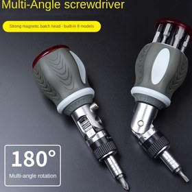 Resim Multi-angle 180-derece Dönen Ratchet Tornavida Seti Ayarlanabilir Çok Fonksiyonlu Tornavida Ile, Ev Özel Şekilli Batch Head Tornavida 