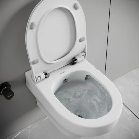 Resim Creavit Ness Vortex Beyaz Asma Klozet NS323, Creavit Ness Duroplast Yavaş Kapak KC3403.01 