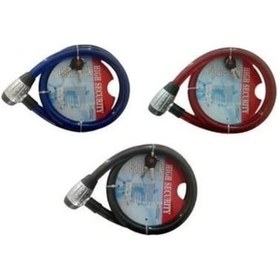 Resim Motosiklet Kilit Motosiklet Çelik Halat Kilit 25x1500 Kilit Mavi 