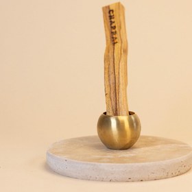 Resim Travertine Palo Santo Incense Burner 