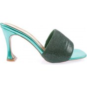 Resim Dgn 8021-23y Kadin Silver Taşli Topuklu Terlik 8021-2219-R1938 Yeşil 