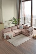 Resim Doqu Home Living Fonksiyonel Köşe Koltuk Cosmos Bej 